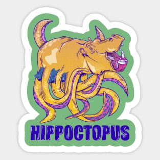 Hippo with octopus tentacles Sticker